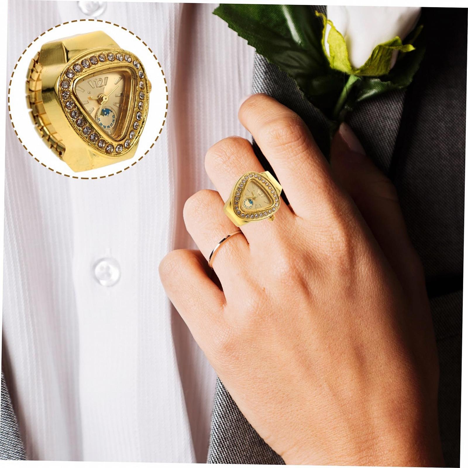 Кільце-годинник Healvian Mini Золотий, фото №8