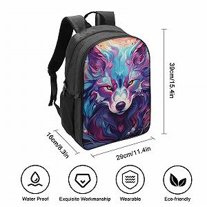Рюкзак DPEOANEBN Wolf 3D для дітей, великий, шкільний, подарунок до школи, 40x28x16 см synthetic.ua - Фото 1
