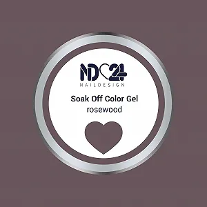 Гель-лак ND24 Premium Soak Off Colour Gel Rosewood Grey Brown высокопигментированный UV LED 10 г - Фото 1