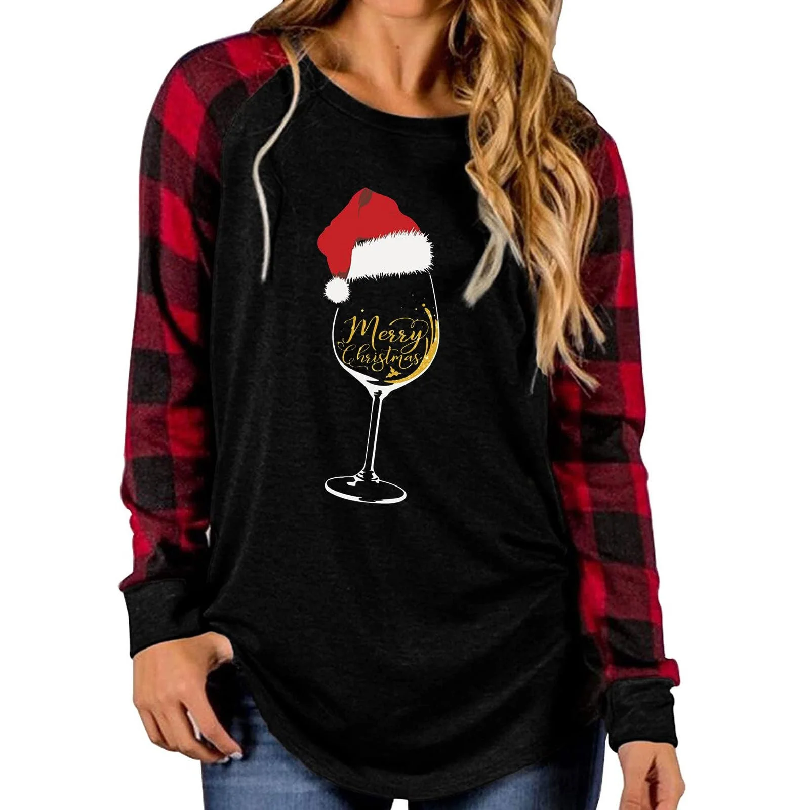 Жіночий Різдвяний Світшот Кумедний Малюнок, фото №1 Жіночий Різдвяний Світшот Кумедний Малюнок, фото №1