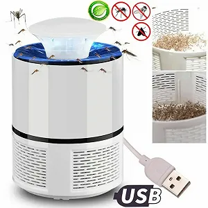 Ловушка уничтожителя для комаров Mosquito Killer Lamp электрическая лампа убийца работает от USB synthetic.ua - Фото 1