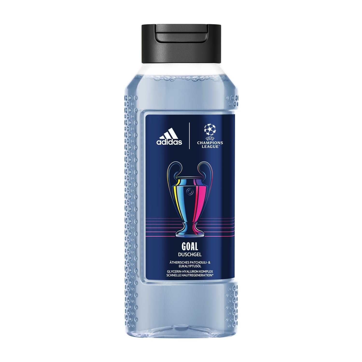 Гель для душа adidas UEFA Champions League Goal Edition со стойким свежим зеленым фужерным ароматом с натуральными эфирными маслами для мужчин, 250 мл, фото №1 Гель для душа adidas UEFA Champions League Goal Edition со стойким свежим зеленым фужерным ароматом с натуральными эфирными маслами для мужчин, 250 мл, фото №1