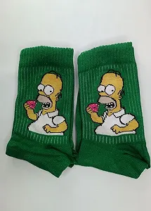 Чоловічі молодіжні шкарпетки високі зелені демісезонні 39 - 44 розмір - Фото 1