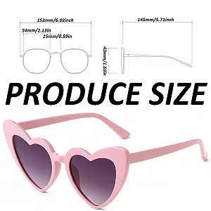 Солнцезащитные Очки Сердце JOCXZI Розовый Красный synthetic.ua - Фото 1