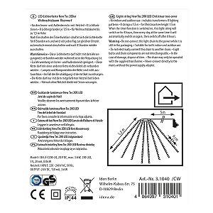 Гирлянда LED Idena NewTec 31040, 200 LED, теплый белый synthetic.ua - Фото 1