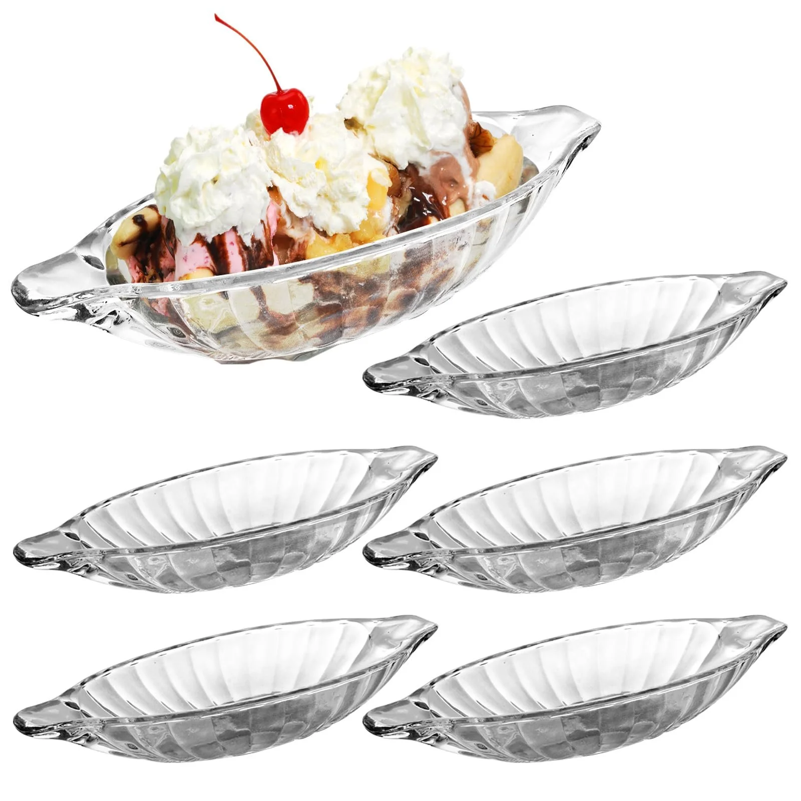 Миска WOPPLXY для бананового сплита 6 шт, Миска для мороженого, Десертная миска, 180 мл, фото №1