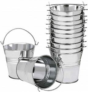 Міні-кашпо металеві LATERN Набір із 12 шт. 6 см підвісні знімна ручка Silver - Фото 1