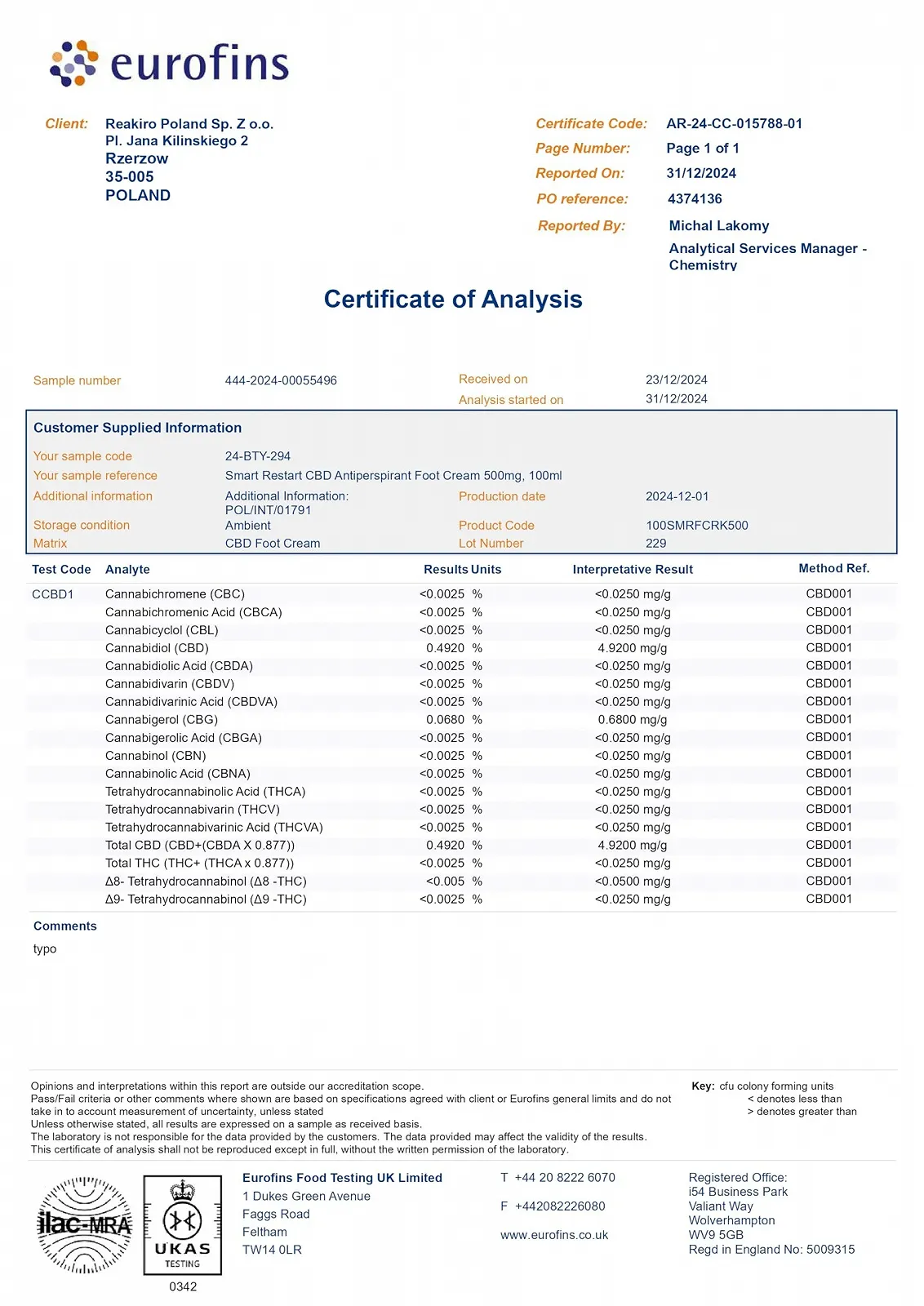 Крем для ног SOOL CBD Anti-Perspirant с 500 мг CBD, маслами жожоба и розмарина 100 мл, фото №9