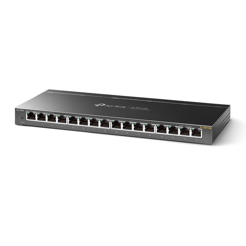 Коммутатор TP-Link TL-SG116E 16xGE столовий метал easysmart, фото №1