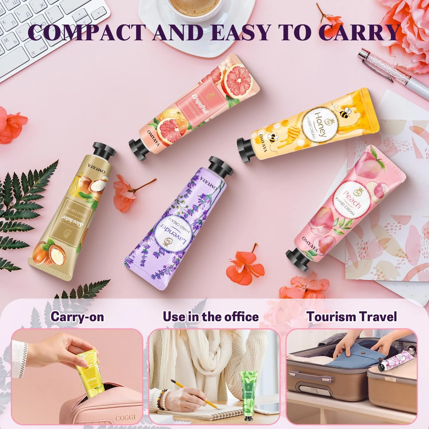 Крем для рук, набір 120 штук, міні-крем для рук, фото №4