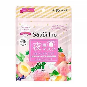 Тканевая маска Saborino Melting Fruit Sleeping Type - 5 шт (набор Green Tea) - Фото 1