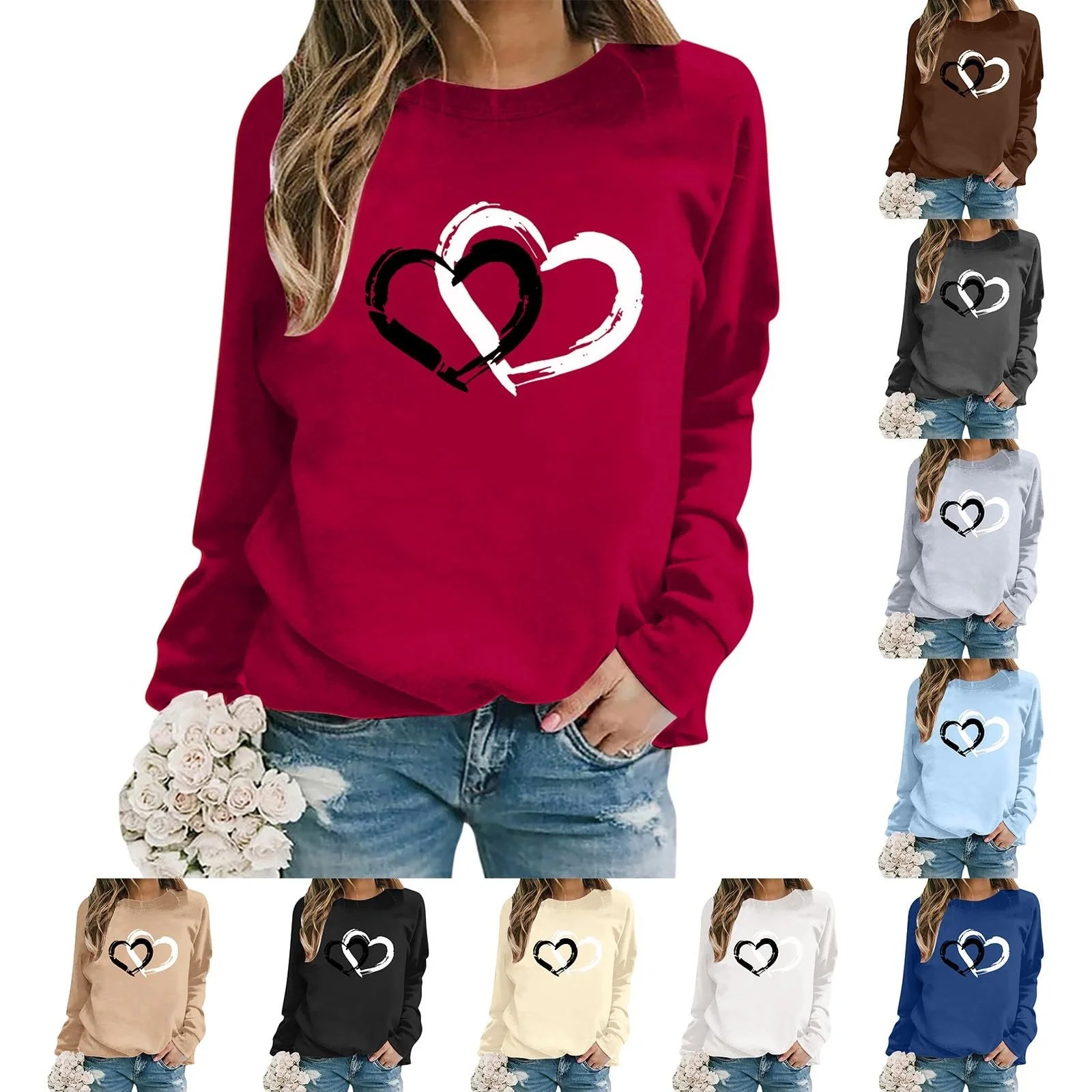 Женская Толстовка Générique С принтом Ко Дню Святого Валентина, фото №5 Женская Толстовка Générique С принтом Ко Дню Святого Валентина, фото №5