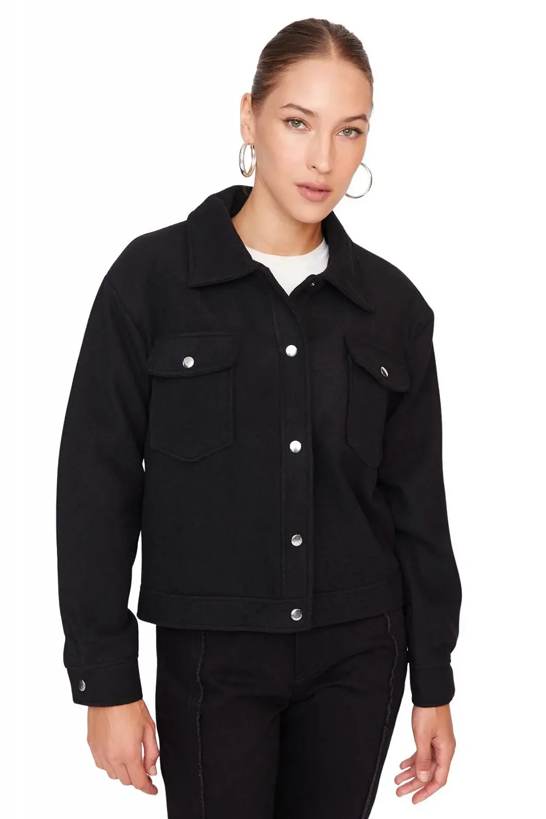 Пальто TRENDYOL Woven Plain Regular Shift, фото №3