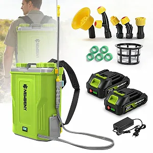 Акумуляторний садовий обприскувач 20L 4.8 Bar 2 x 2000 mAh з 5 насадками - Фото 1