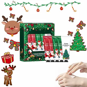 Крем для рук Набор Рождественский Подарочный набор Кремов для рук Рождественские подарки Крем для ухода за руками с растительным ароматом Рождественские кремы для рук Подарки на день рождения Рождественские подарки Упаковка из 5 штук - Фото 1