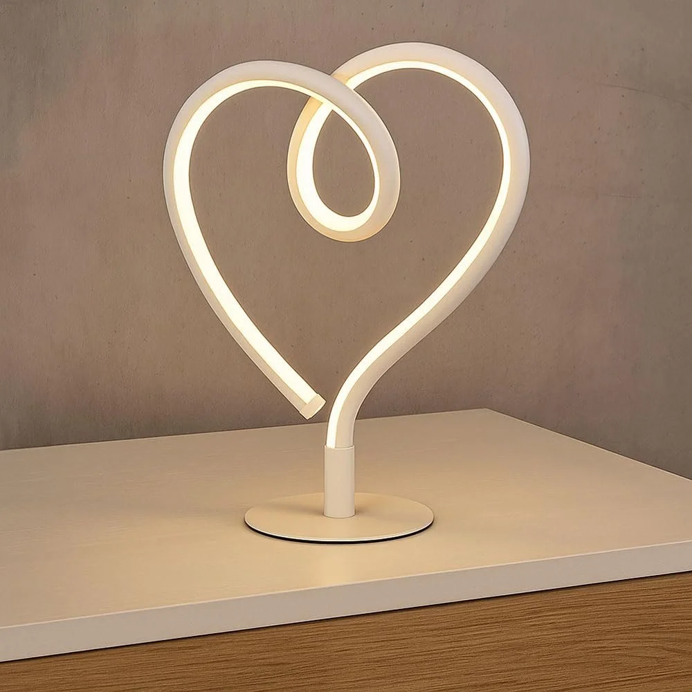 Настольная лампа GLOBO LED Heart 6 W Warm White 23,5 см White, фото №3