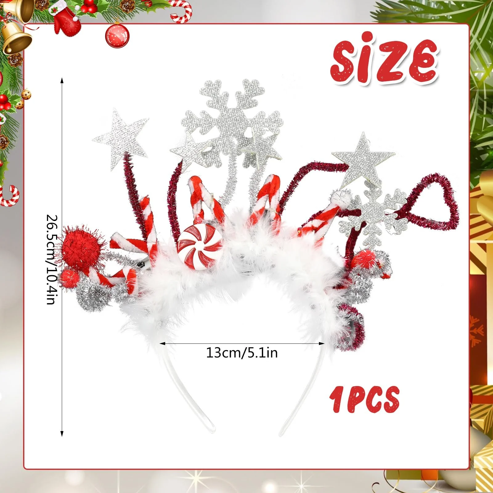 Різдвяна Обруч на голову зі світлодіодами, фото №2