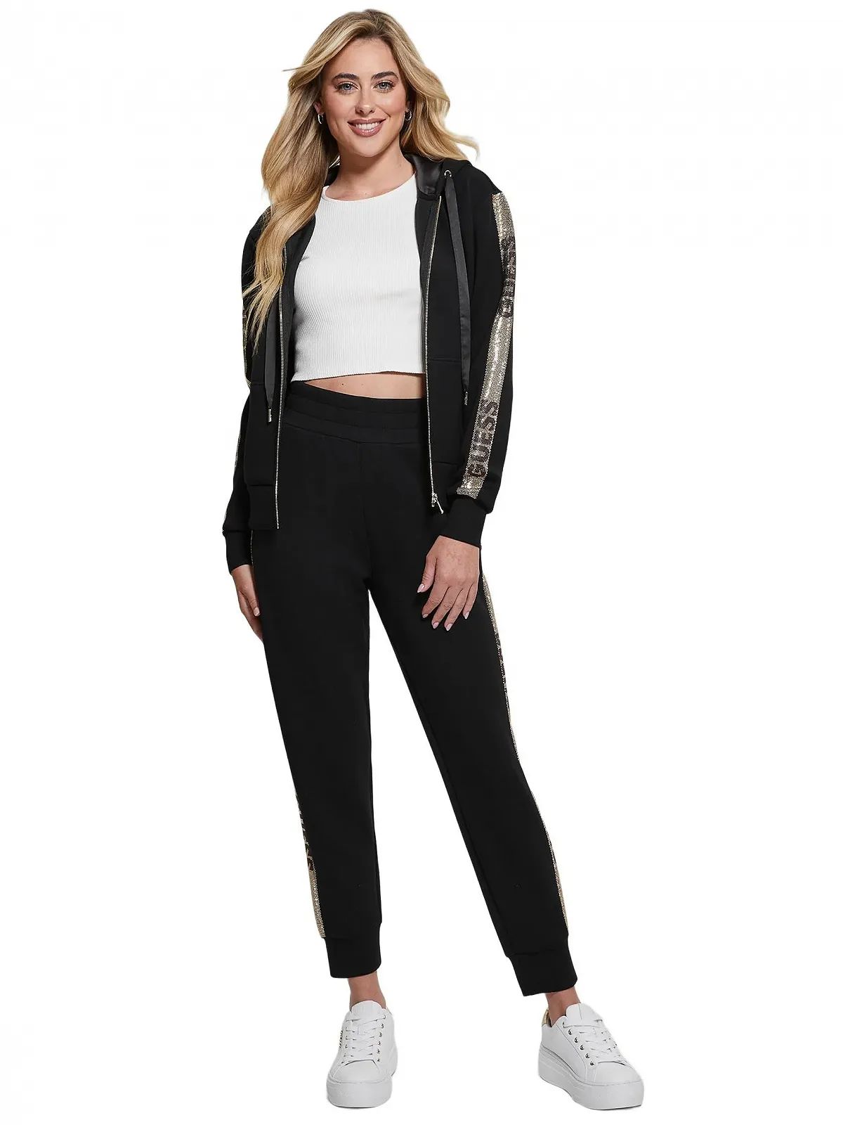 Світшот GUESS Jeans Studs Jblk Чорний S, фото №2