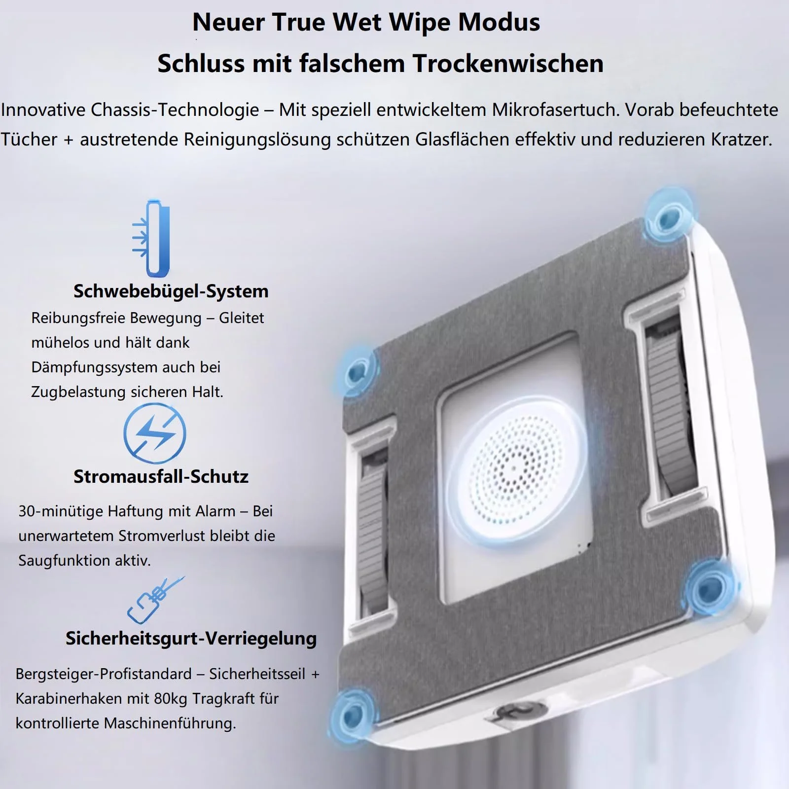 Робот для миття вікон з подвійним розпиленням White, фото №4 Робот для миття вікон з подвійним розпиленням White, фото №4