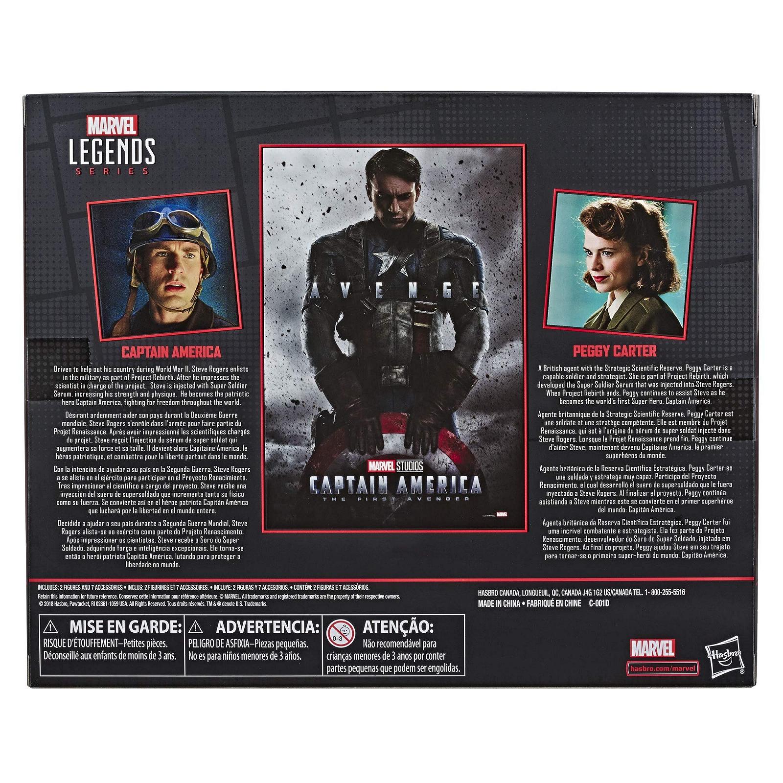 Фигурка, Marvel Legends Series, Капитан Америка: Первый мститель, 15 см, по мотивам фильма "Капитан Америка" и Пегги Картер, коллекционная, в упаковке 2 шт., фото №10