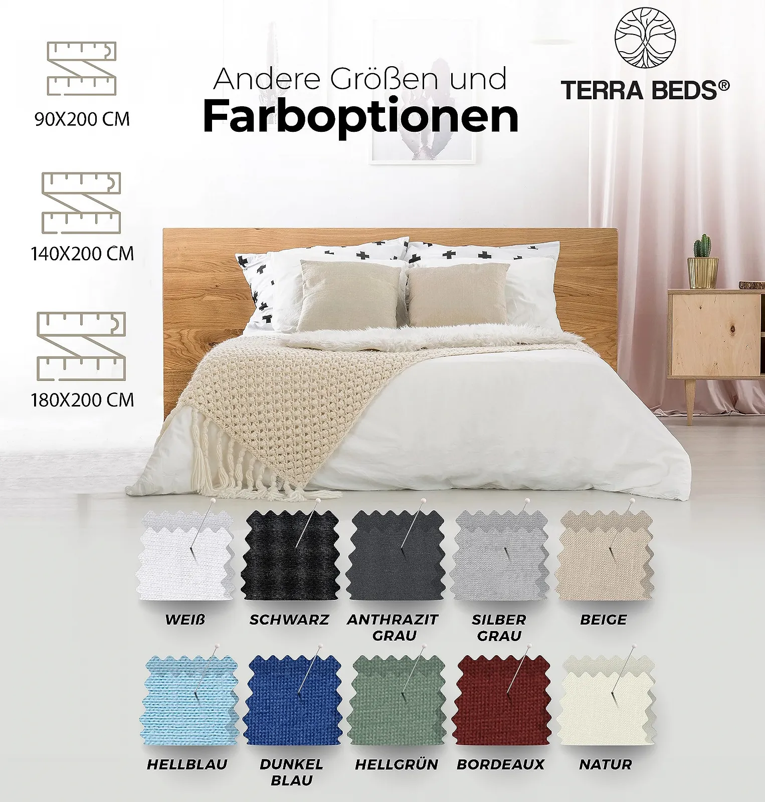 Простирадло на гумці Terra Beds Premium для топпера 100% високоякісна бавовна Oeko-Tex джерсі, фото №7