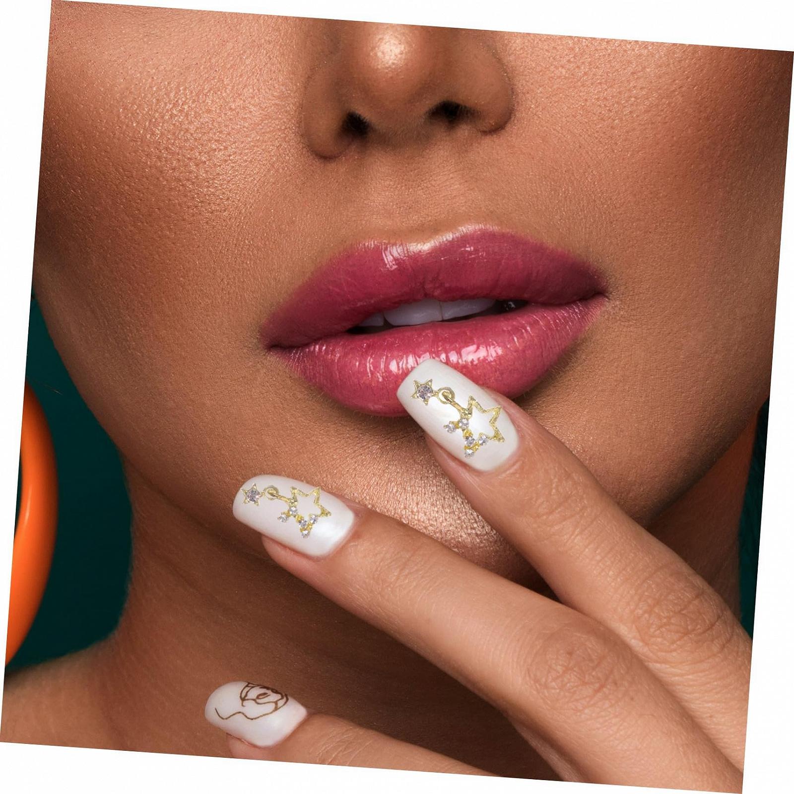 Підвіска для нігтів WOONEKY 30 шт, срібна, золота, металева, у формі зірки, фото №5 Підвіска для нігтів WOONEKY 30 шт, срібна, золота, металева, у формі зірки, фото №5