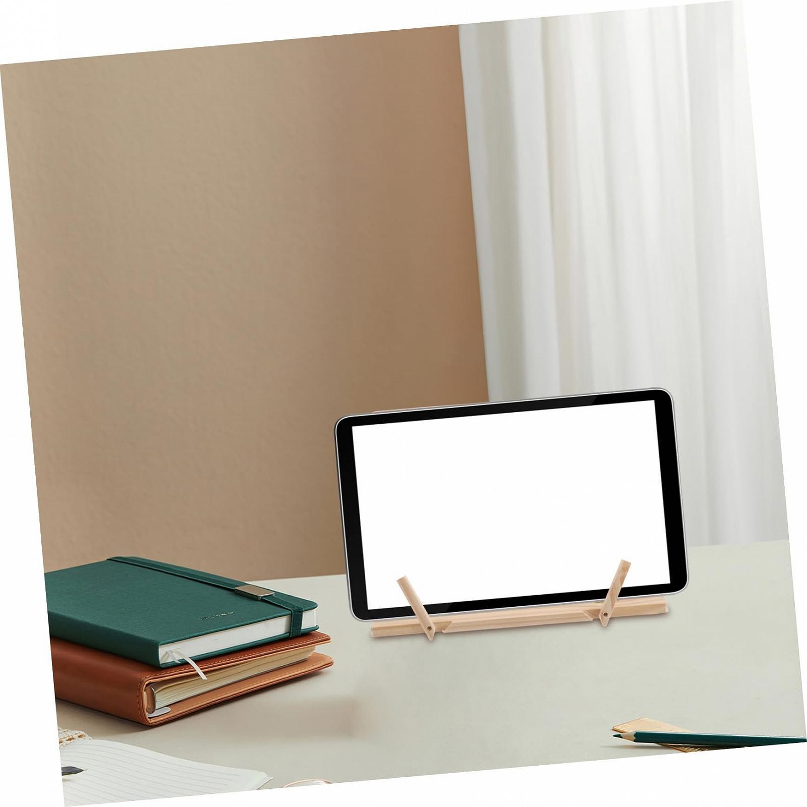 Регульована дерев'яна підставка для читання книг та планшетів, ергономічна складна, фото №5
