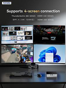 Mini ПК TOPGRO Core i9-13900H, 32GB DDR5 RAM, 1TB PCIe 4.0 SSD, WiFi 6E, BT 5.2, 2X 2.5Gbps LAN, 2X HDMI, 1x USB-C, 4K@60Hz, Windows 11 Pro synthetic.ua - Фото 1