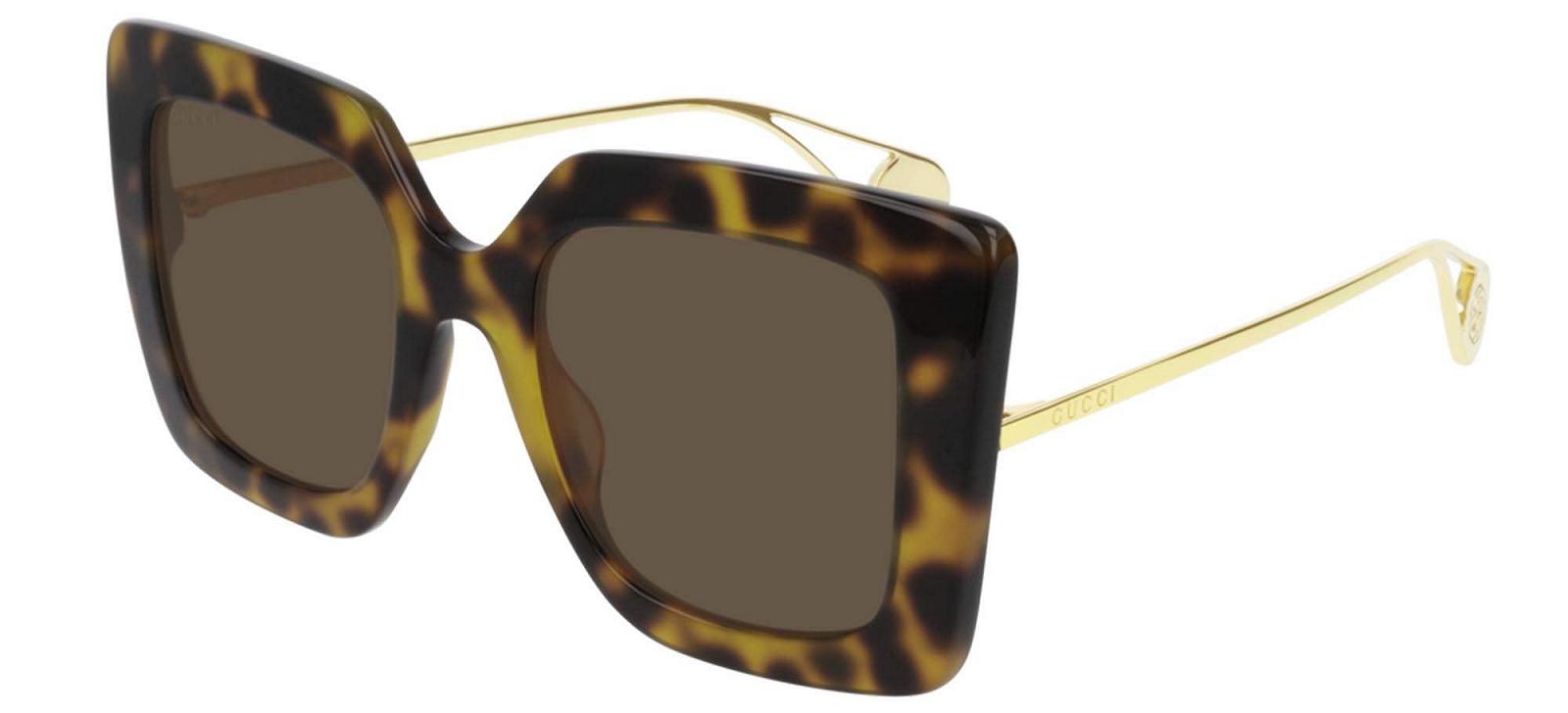 Солнцезащитные очки Gucci GG0435S-003 Havana - Gold, фото №1