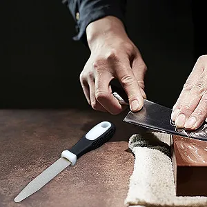 Точильний камінь Forgotten Steel Restilacoltelli двосторонній 140 мм з полірувальною пластиною та нековзним покриттям synthetic.ua - Фото 1