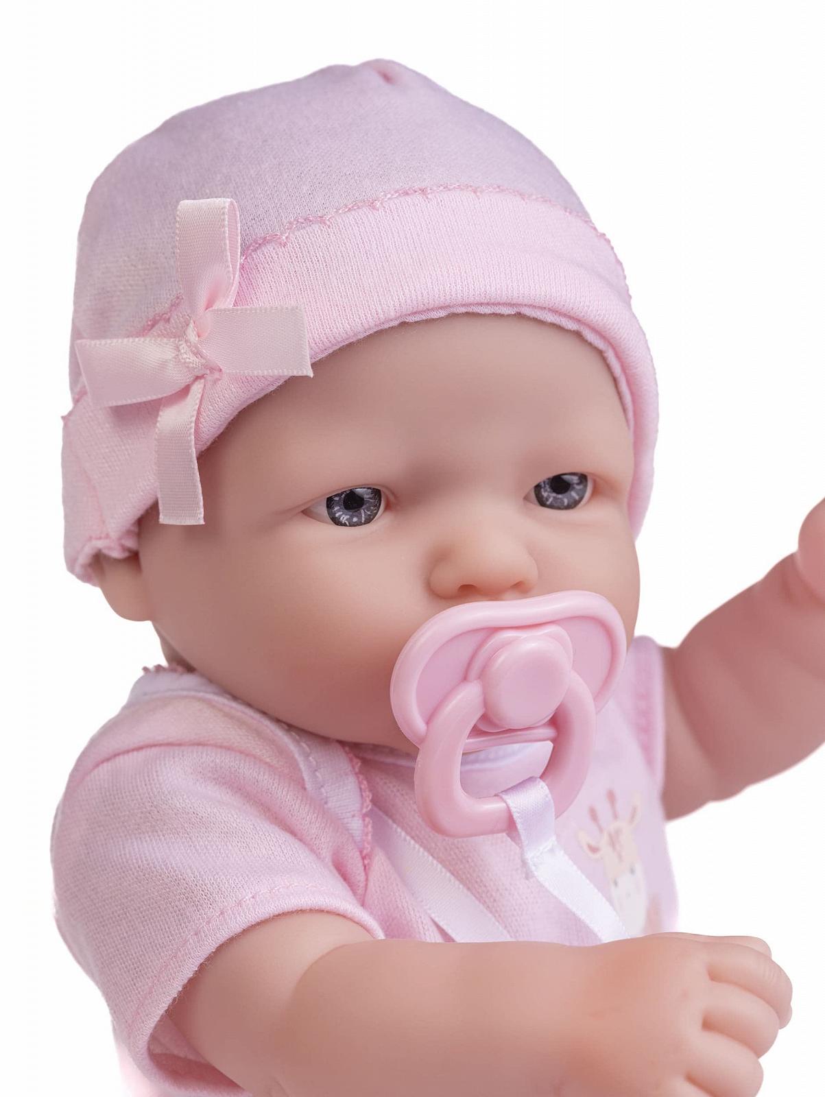 Кукла JC Toys La Newborn 30 см Мягкий винил Розовый, фото №3