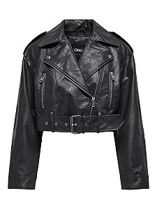 Куртка Байкерская ONLY Onlvera Faux Leather Crop Biker Cc OTW Женская - Фото 1