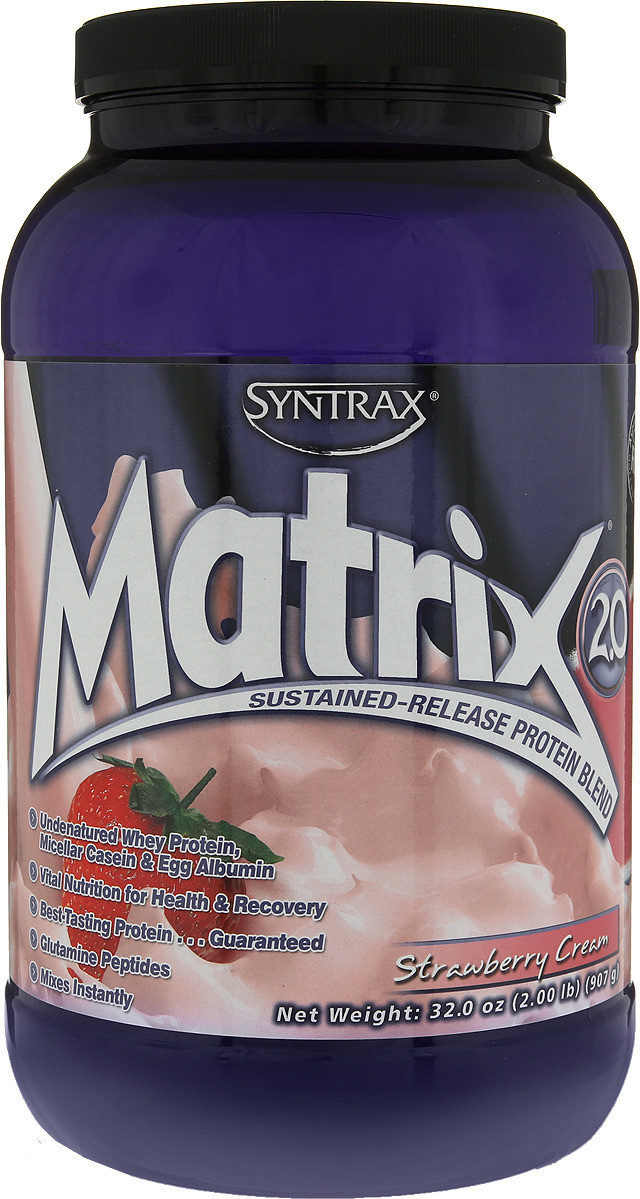 Протеин Syntrax Matrix 0.9 kg Strawberry Cream, фото №1
