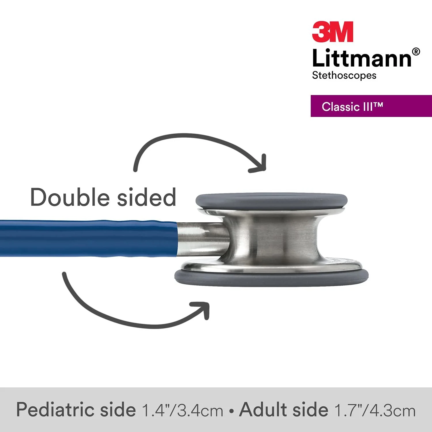 Стетоскоп 3M Littmann Classic III 69см Синий, фото №4