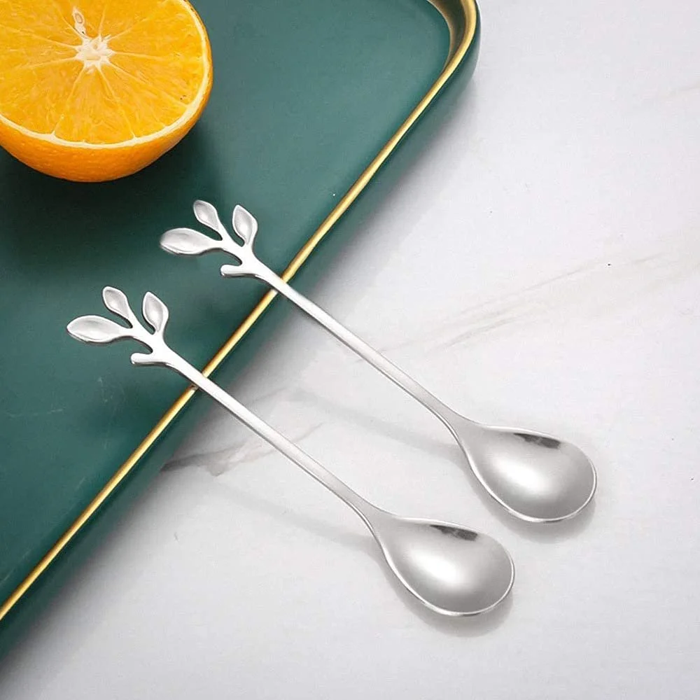 Набор столовых приборов из нержавеющей стали, 12 штук, ложка для чая, ложка для кофе, вилка для фруктов, вилки столовые, нержавеющая сталь, маленькие вилки для торта, включает 6 ложек и 6 вилок, для кухонных чайных вечеринок и кофеен, фото №9