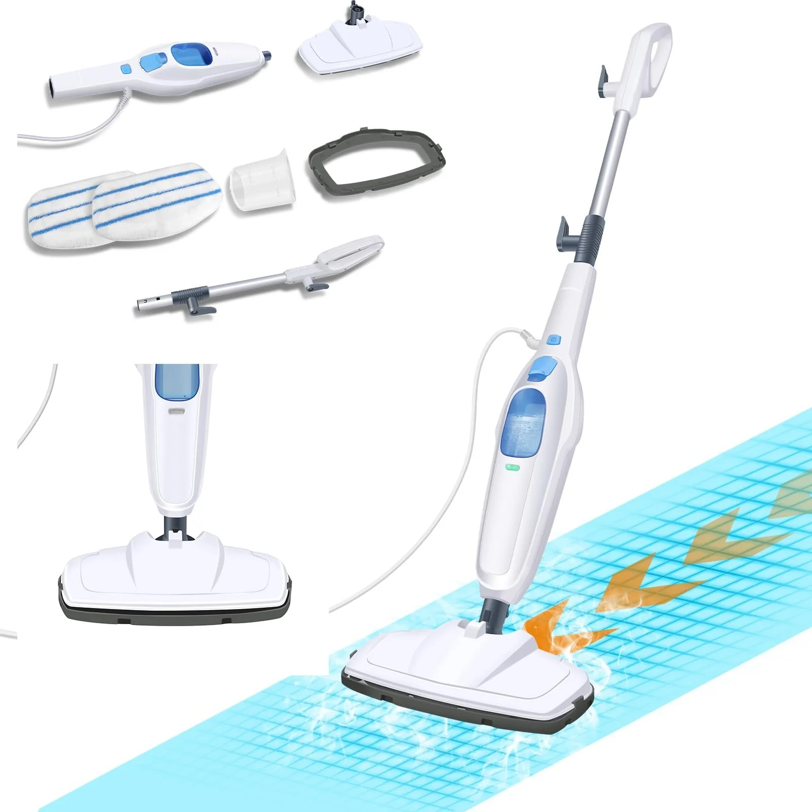 Паровая швабра Shark Steam Mop 400 ml с 2 накладками и планером для ковров, фото №1 Паровая швабра Shark Steam Mop 400 ml с 2 накладками и планером для ковров, фото №1