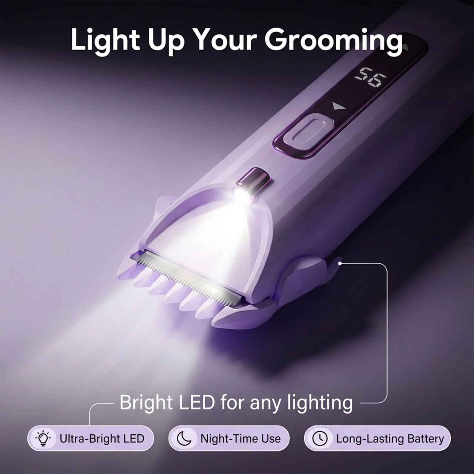 Електробритва жіноча 2-в-1 IPX7 Wet & Dry з LED підсвіткою, фото №3
