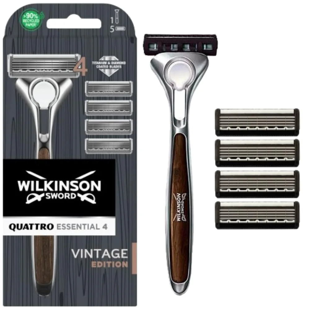 Бритва мужская Wilkinson Sword Quattro Vintage Edition, фото №1