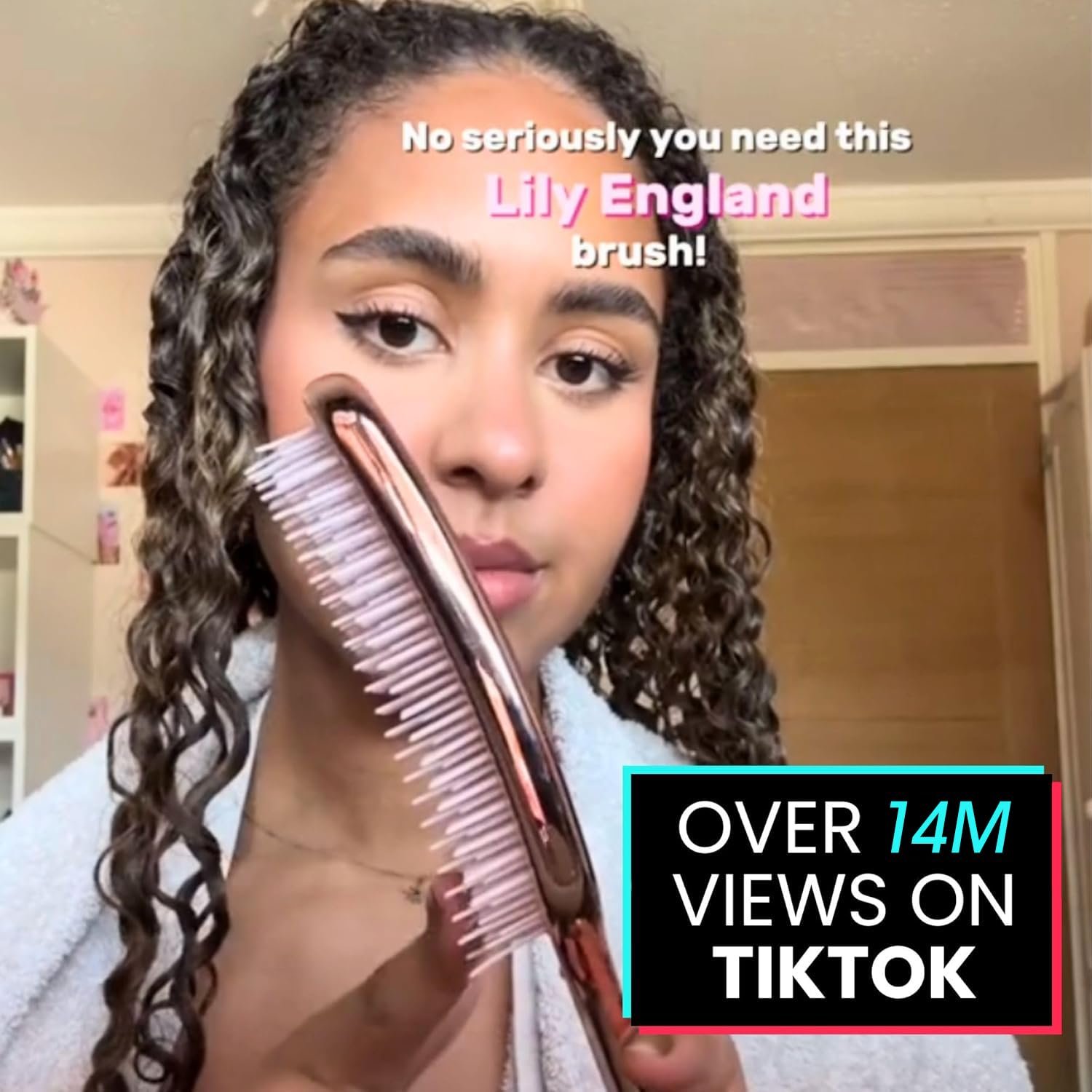 Щетка для завивки Lily England для распутывания и укладки, розовое золото, фото №4