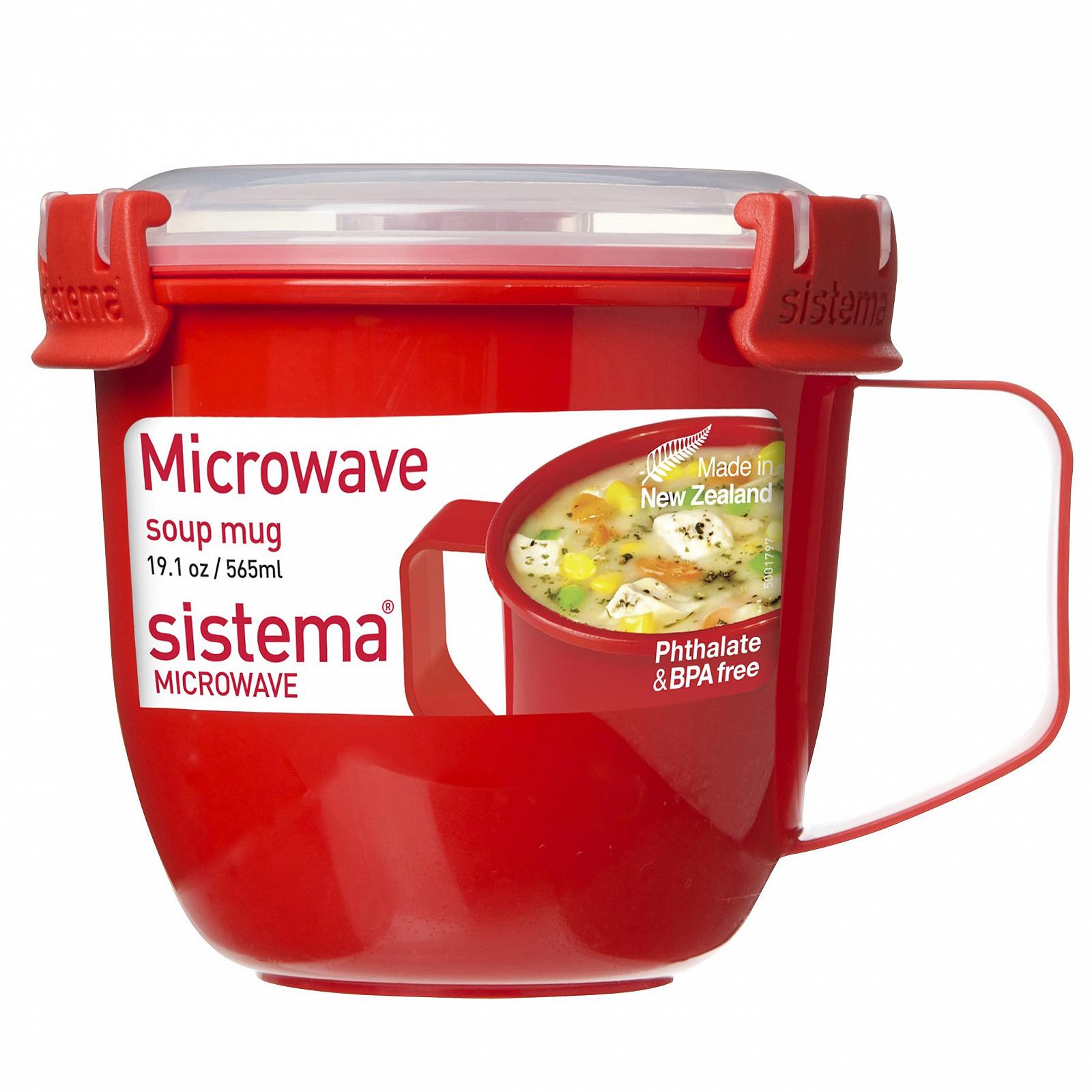 Чашка для супу Sistema Microwave 565 мл 4 шт Червоний, фото №8 Чашка для супу Sistema Microwave 565 мл 4 шт Червоний, фото №8