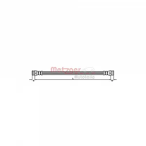 Тормозной шланг METZGER 4118576 для FIAT, задняя ось слева, задняя ось справа - Фото 1