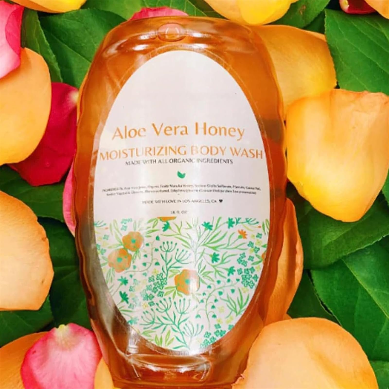 Гель для душу Aloe Vera Honey зволожуючий органічний для сяйва шкіри, фото №5