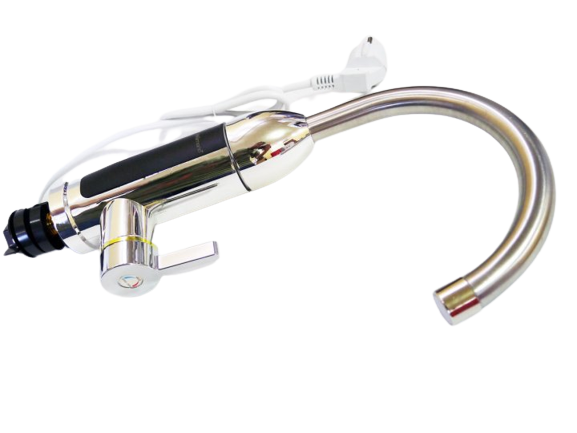 Бойлер кран з екраном хром пластику Delimano RX-012 протічний електричний 3 кВт (RX-012_801), фото №5