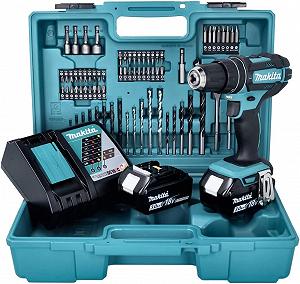 Шурупокрут Makita DHP482RFX1 Ударний Акумуляторний 18 В 3.0 Аг Li-Ion з 2-гій батареєю Зарядний пристрій Кейс - Фото 1