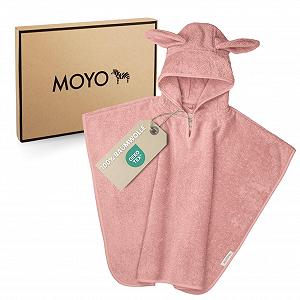 Пончо MOYO детское банное с ушками кролика Розовый, 68 x 56 см - Фото 1