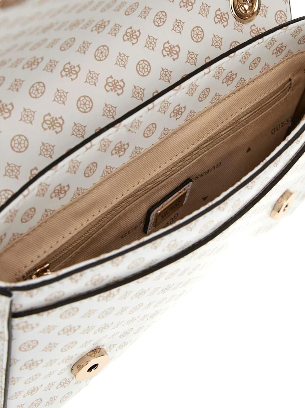 Сумка через плече GUESS Arlena Logo Convertible Xbody Flap White Logo, фото №3