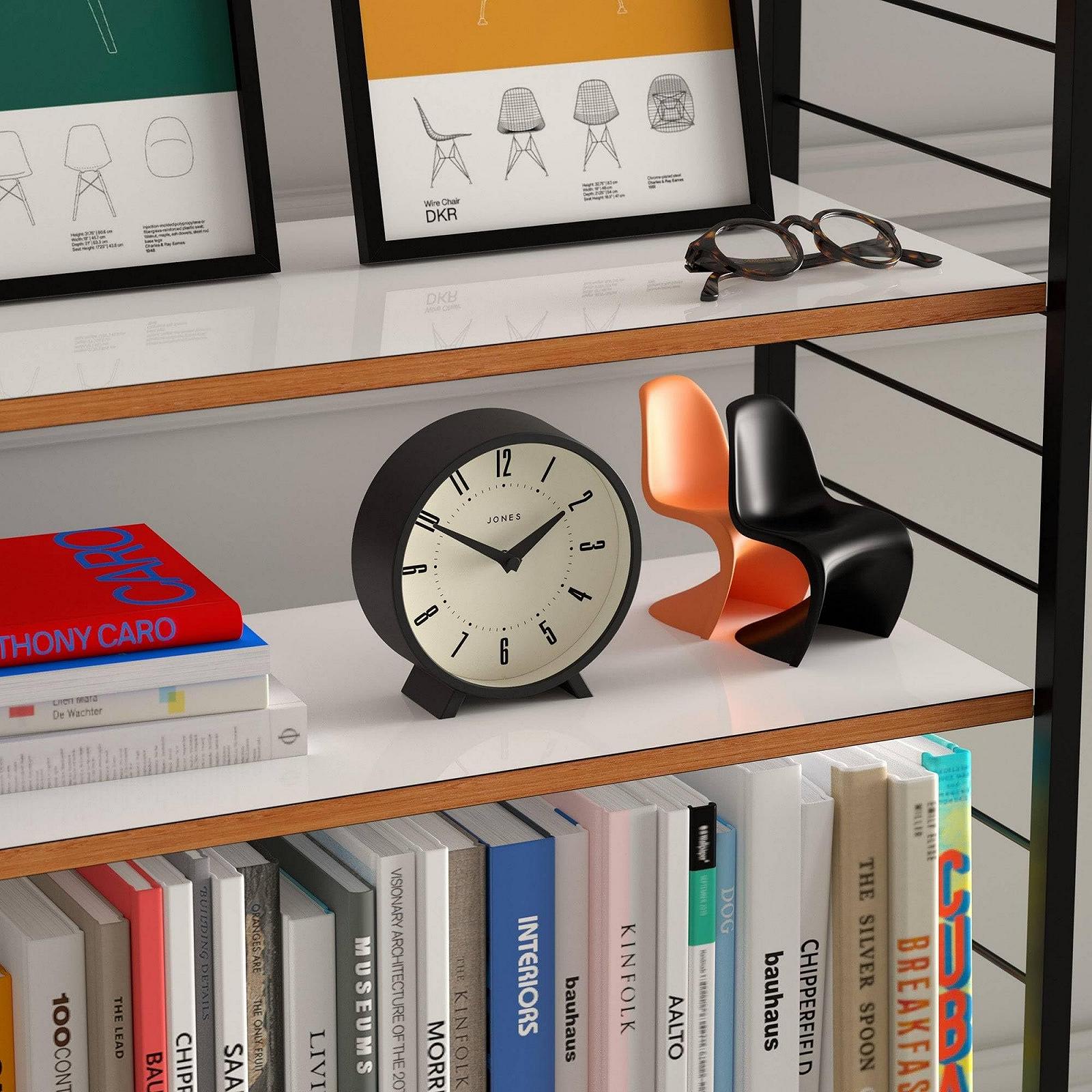 Настільний годинник JONES CLOCKS
Venus, сучасний круглий дизайн, чорний, фото №5