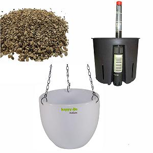 Керамічне підвісне кашпо happy nature Venus Набір 4 шт. 17.5x15 см Біле - Фото 1