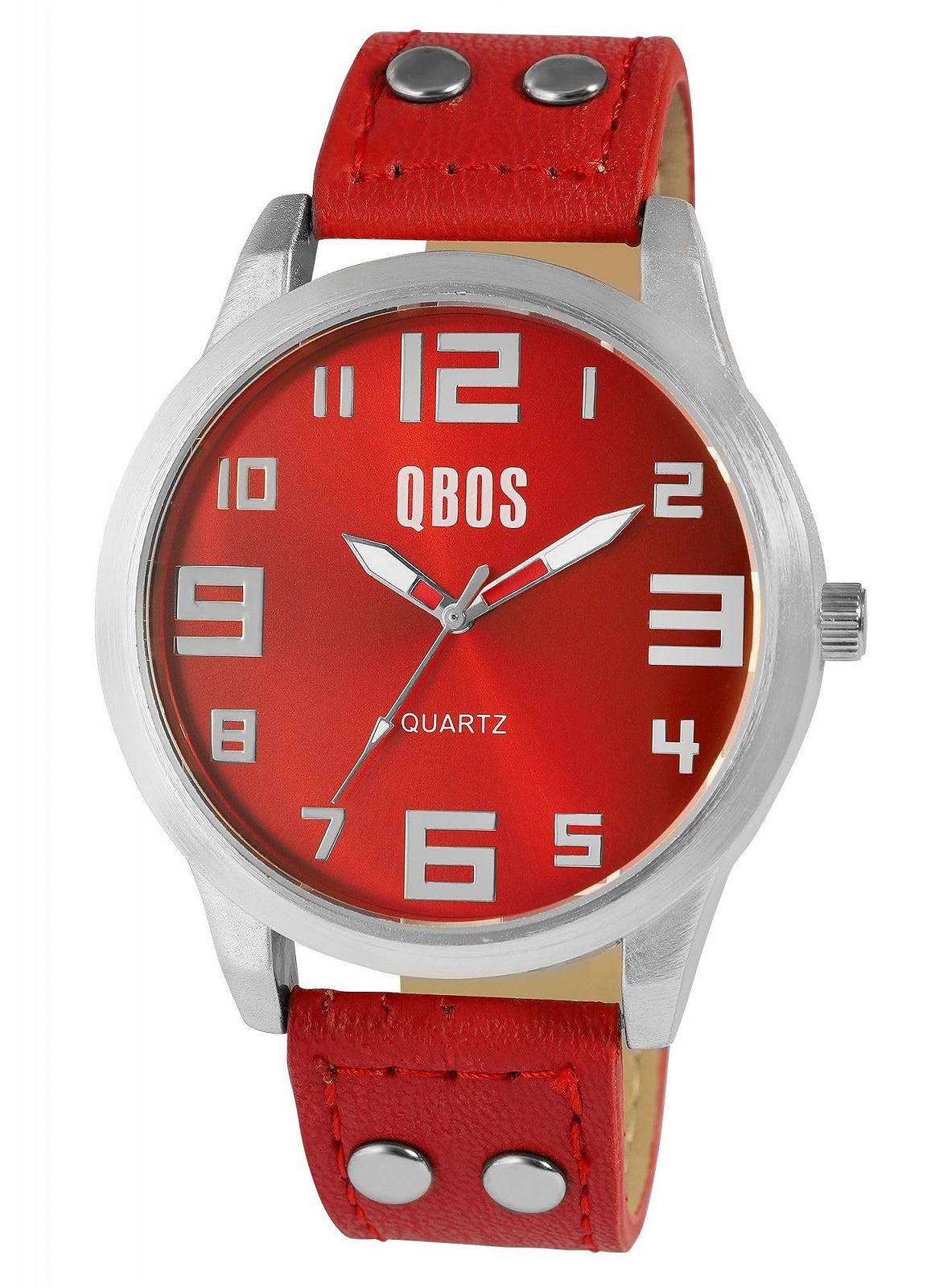 Унисекс часы QBOS с искусственным кожаным ремешком, фото №1 Унисекс часы QBOS с искусственным кожаным ремешком, фото №1