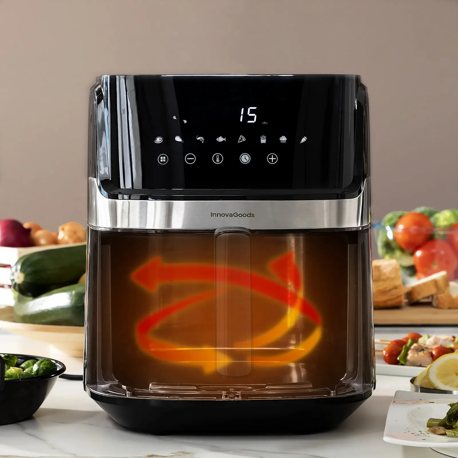 Мультипіч InnovaGoods 1700 W 6.5 L 8 Programmes Black Plastic Aluminium, фото №4 Мультипіч InnovaGoods 1700 W 6.5 L 8 Programmes Black Plastic Aluminium, фото №4